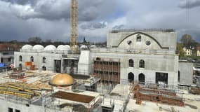 La future mosquée de Strasbourg, Eyyub Sultan, en construction, le 6 avril 2021