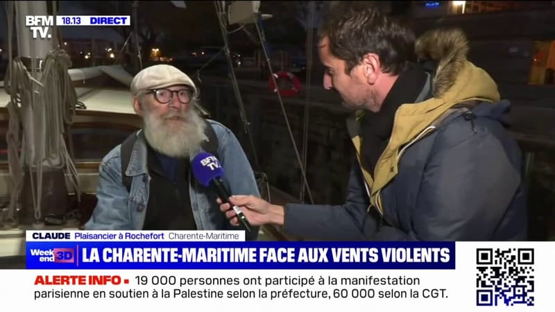 Tempête Domingos: Claude, plaisancier en Charente-Maritime, se prépare aux vents violents