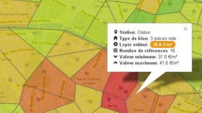 Une cartographie par type de bien et par station de métro