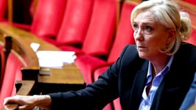 La cheffe des députés du Rassemblement national, Marine Le Pen, le 12 mai 2025 à l'Assemblée nationale 