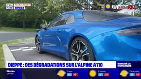 Dieppe: l'Alpine A110 du rond-point de l'avenue des Canadiens a été ciblée par des dégradations