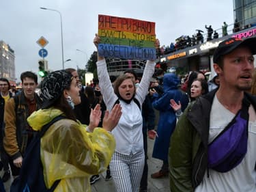 Manifestation à Moscou, le 15 juillet 2020