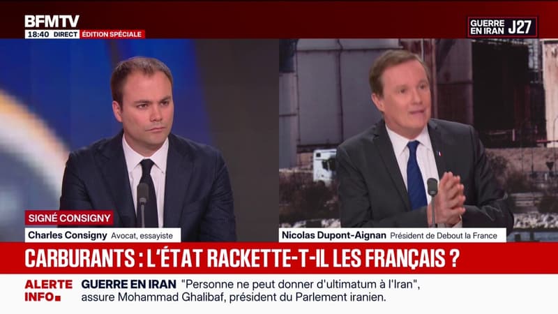 Hausse des carburants: "Il faut une mesure rapide (...) La situation est dramatique", assure Nicolas Dupont-Aignan