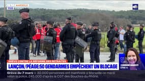 Réforme des retraites: un blocage routier empêché par la gendarmerie à Lançon