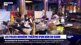 Paris: les Folies Bergère théâtre d'un don du sang 