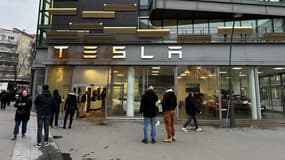 Le siège de Tesla à Saint-Ouen mardi 11 février 2025.