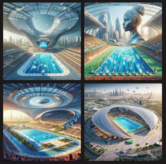 Dall-E imagine les JO à Dubaï