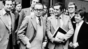 Christian Bonnet en compagnie de Jean-Pierre Raffarin, en 1977