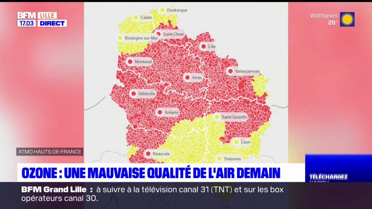 Pollution à l'ozone: le niveau d'alerte déclenché dans le Nord et le ...