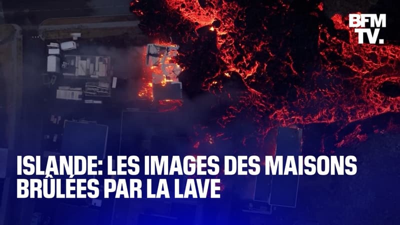 Islande: les images des maisons brûlées par la lave après une nouvelle éruption volcanique