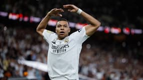 Kylian Mbappé lors de Real Madrid-Barça en finale de la Supercoupe d'Espagne (2-5), le 12 janvier 2025