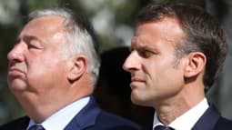 Gérard Larcher et Emmanuel Macron 