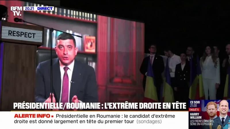Présidentielle en Roumanie: le candidat d'extrême droite est donné largement en tête du premier tour