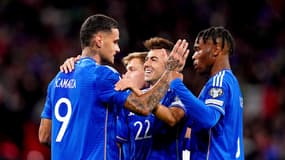 Les Italiens lors de la rencontre face à l'Angleterre, en octobre 2023.