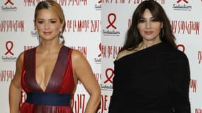 Virginie Efira et Monica Bellucci au 15ème Dîner de la mode à Paris, le 26 janvier 2017