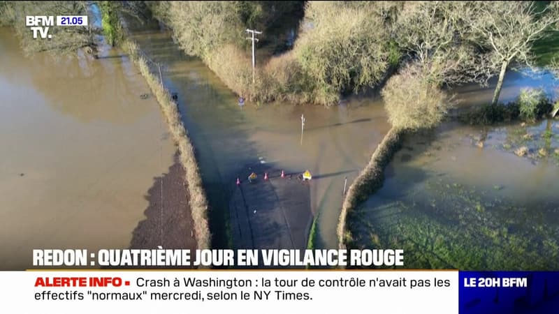 Crues à Redon: quatrième jour en vigilance rouge