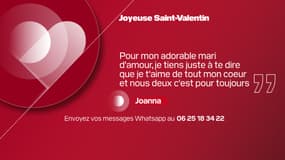 Message de Saint-Valentin, BFM LYON.