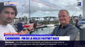Cherbourg: la Patrouille de France survole la fin de la Rolex Fastnet Race