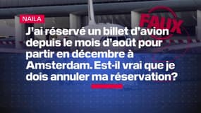 J’ai réservé un billet d’avion pour partir en décembre à Amsterdam. Dois-je annuler ma réservation?