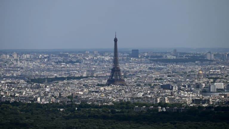 Vue aérienne de Paris - Illustration