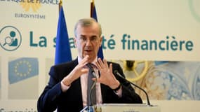 Le gouverneur de la Banque de France François Villeroy de Galhau, lors d'une conférence de presse à Paris, le 12 mars 2019