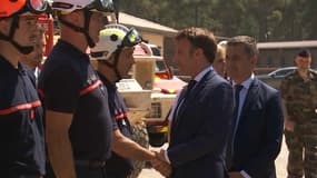 Emmanuel Macron à La Teste-de-Buch le 20 juillet 2022.