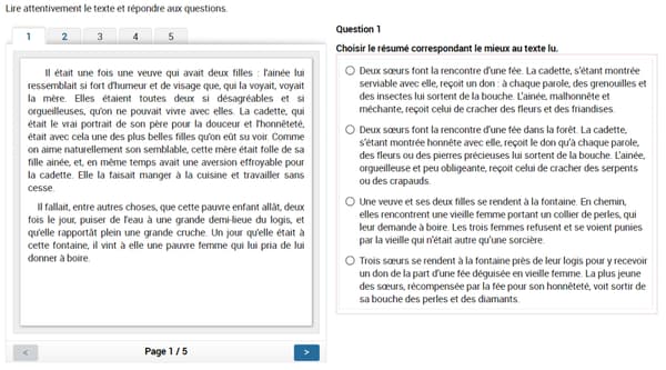 Un exercice issu de l'évaluation de français en sixième.
