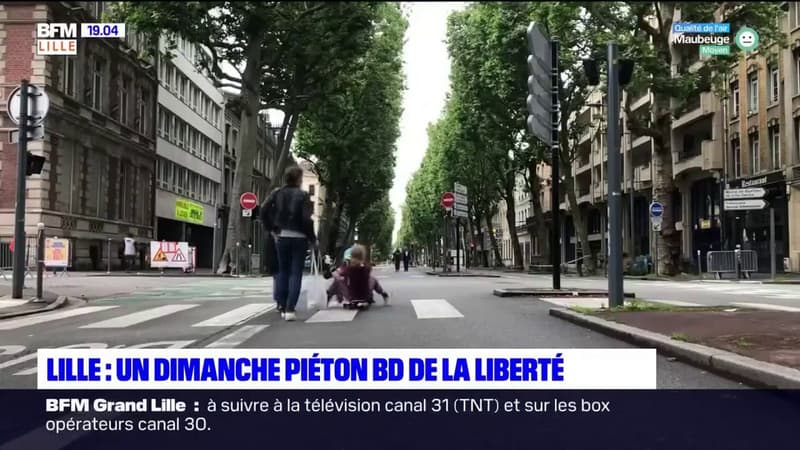 Les Lillois ont profité de la piétonnisation du boulevard de la Liberté ce dimanche