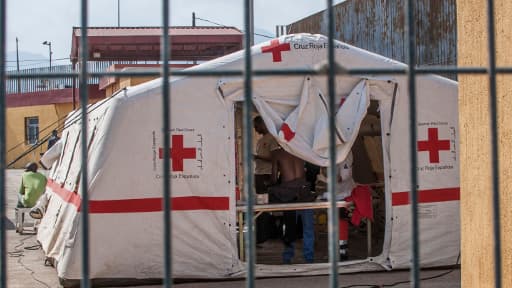 Le centre d'accueil de Melilla, où sont soignés les clandestins qui ont réussi à entrer en Espagne.