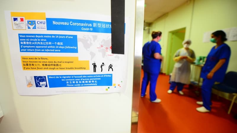 Le personnel soignant de l'hôpital Pellegrin à Bordeaux. 