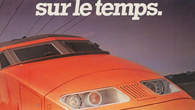 Un publicité pour le TGV au début des années 1980
