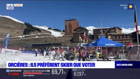 A Orcières, certains préfèrent skier plutôt que de se rendre aux urnes 