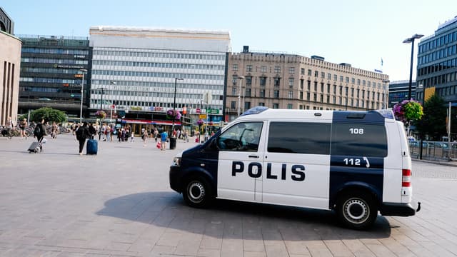 Une voiture de police à Helsinki, Finlande (PHOTO D'ILLUSTRATION).