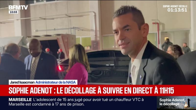 "Qu'elle profite": le message de l'administrateur de la Nasa à Sophie Adenot avant son décollage vers l'ISS