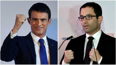 Manuel Valls face à Benoît Hamon