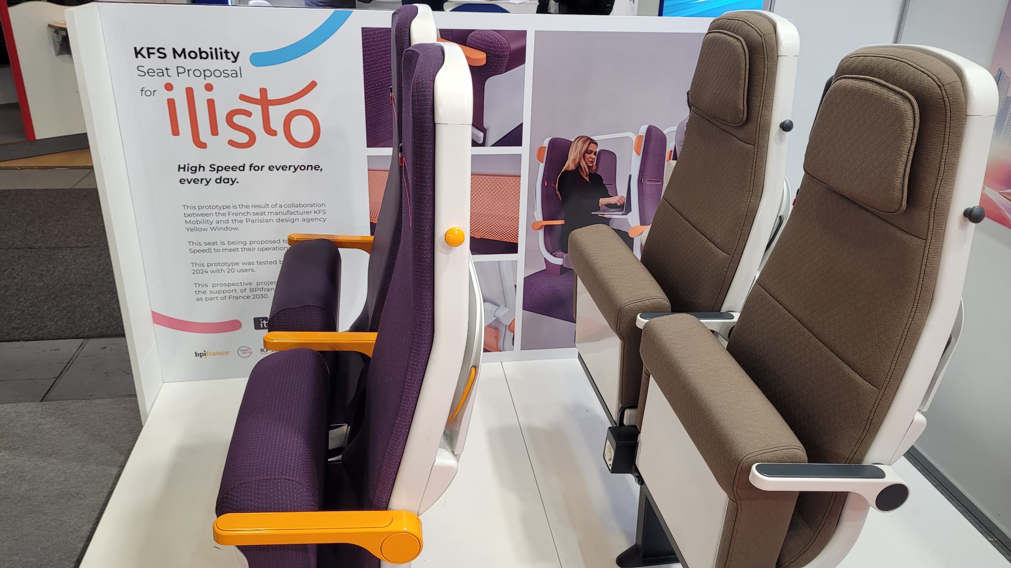 Le prototype de siège pour les trains d'Ilisto (Kevin Speed)