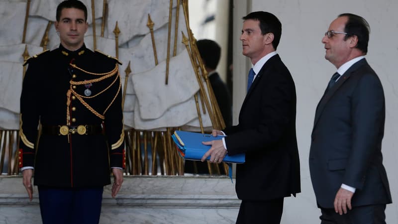 Le Premier ministre Manuel Valls et le président de la République François Hollande, le 27 janvier 2016.