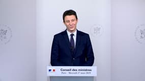 Benjamin Griveaux, porte-parole du gouvernement et candidat putatif à la mairie de Paris, le 27 mars 2019
