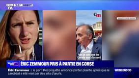 Éric Zemmour "n'a pas du tout agressé cette femme", affirme sa cheffe de cabinet Emmy Font, après l'incident survenu en Corse