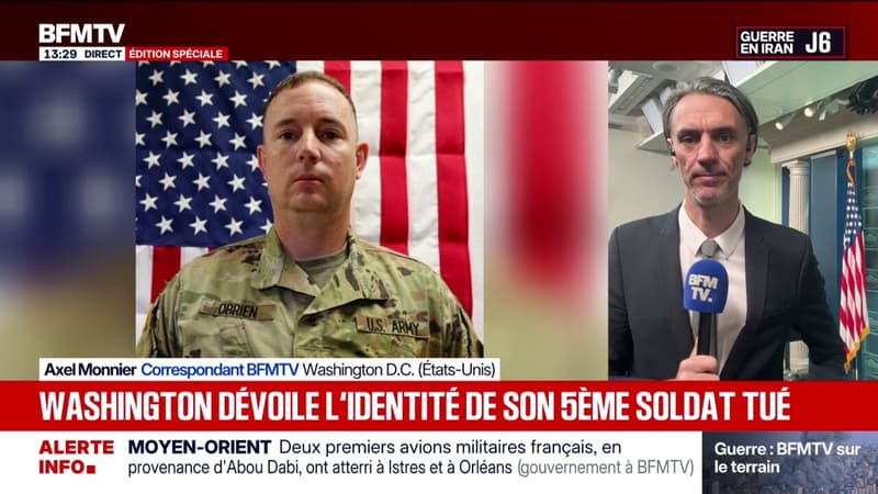 Guerre au Moyen-Orient: Washington dévoile l'identité du 5ème soldat américain tué