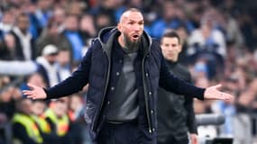 Didier Digard l'entraîneur de Nice face à l'OM en février 2023