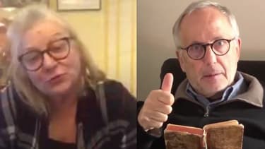Josiane Balasko et Fabrice Luchini: l'une lit des contes, l'autre récite des Fables pour adoucir le confinement.