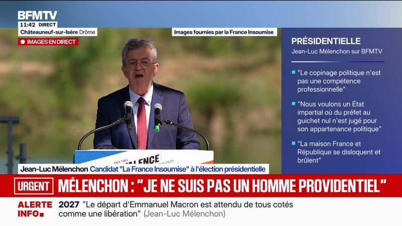 "Je ne suis pas un homme providentiel", affirme Jean-Luc Mélenchon, candidat LFI à la présidentielle de 2027
