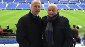 Bernard Lacombe et Fleury Di Nallo, deux anciens joueurs de l'OL