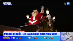 Parade à Calais: le char du Père Noël ferme le cortège