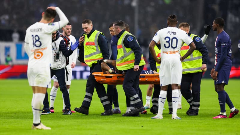 OM-PSG: gros coup dur pour Paris, qui perd Kimpembe, sorti sur civière