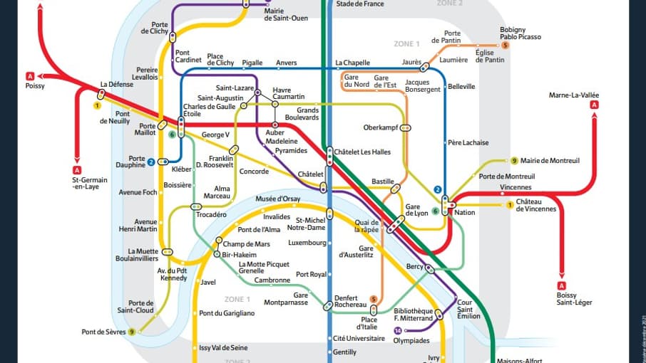 La carte des stations de métro ouvertes pour la nuit du 31 décembre à Paris.