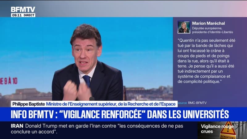 Rima Hassan à Sciences Po Lyon: "Il n'y aura pas d'autres meetings de ce type-là dans les établissements", affirme le ministre de l'Enseignement supérieur