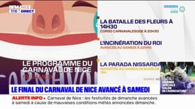 Le final du Carnaval de Nice avancé à samedi en raison de la météo