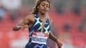 L'Américaine Sha'Carri Richardson, 2e du 100 m lors de l'ouverture de la Ligue de Diamant, le 23 mai 2021 à Gateshead 